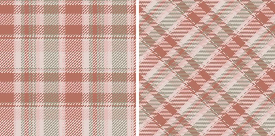 Seamless check vector of textile fabric background with a tartan texture pl.. Stock Illustration