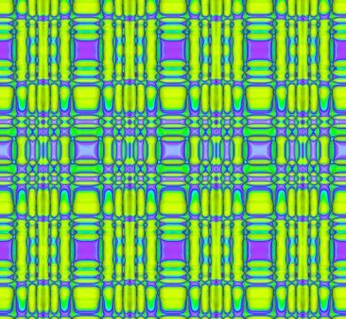 Seamless checked pattern yellow green purple Stock Illustration