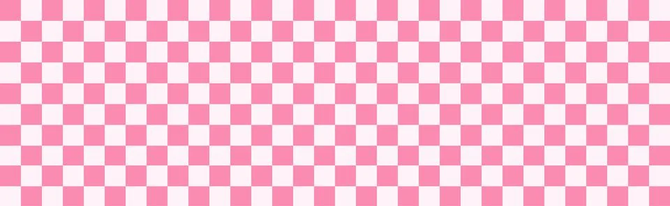Seamless Checkerboard Background. Grid pattern with pink red accents for a Stock Illustration