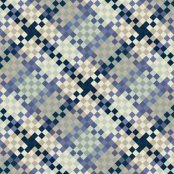 Seamless checkered pattern background. fabric texture. Vector. イラスト素材