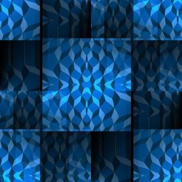 Seamless checkered pattern blue gray black Stock Illustration