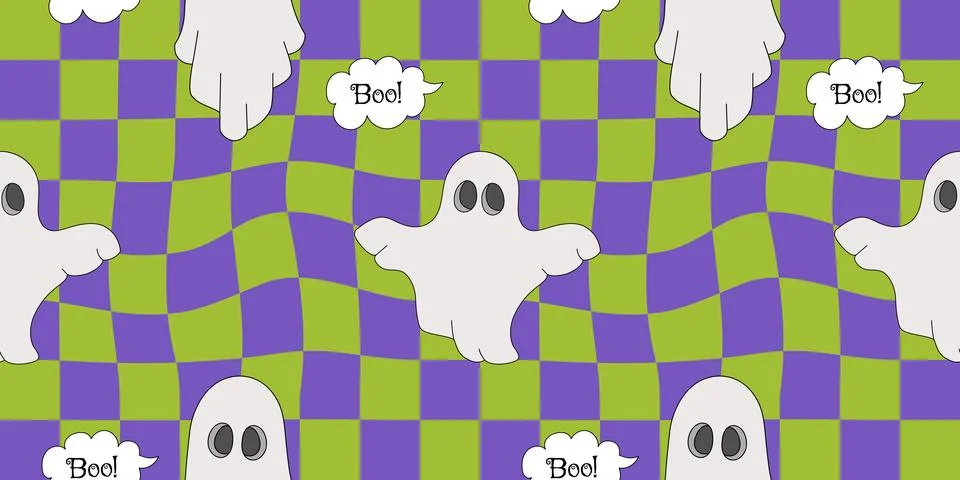 Seamless checkered pattern for Halloween. Stock Illustration