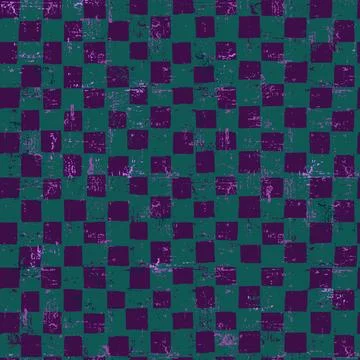 Seamless checkered pattern with hand drawn gingam checks Stock Illustration