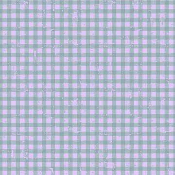 Seamless checkered pattern with hand drawn gingham checks textured, aged, f.. Illustrazione stock