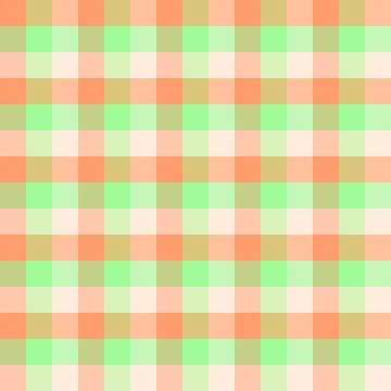 Seamless checkered pattern in orange and green colours. Illustrazione stock