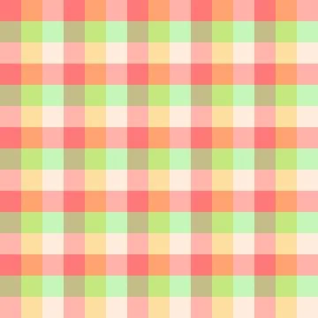 Seamless checkered pattern in pink, green and orange colours. Stock Illustration