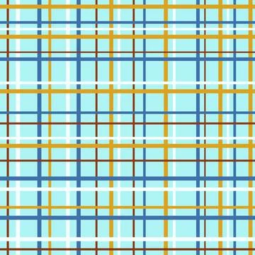 Seamless checkered pattern. Repeat plaid blue texture background, vector. 스톡 일러스트