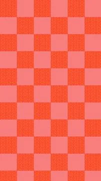 Seamless checkered pattern in two shades of red squares for an abstract tex.. Stock Illustration