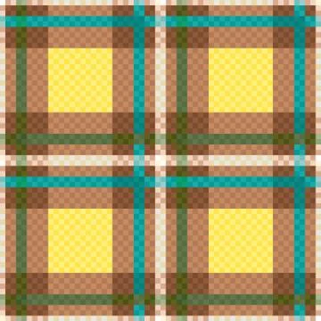 Seamless checkered pattern in yellow and brown Stock Illustration