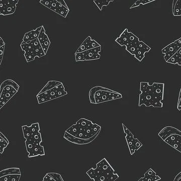 Seamless cheese pattern with holes. Background of dairy products. Vector il.. Stock Illustration