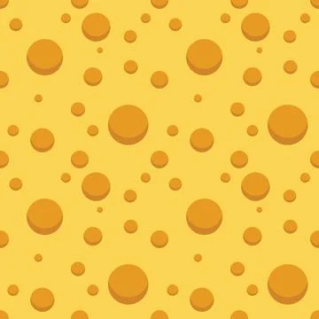 Seamless cheese texture background. Template for your design. A piece of deli Stock Illustration