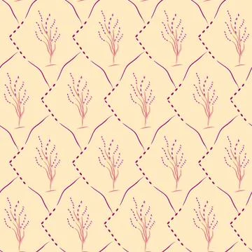 Seamless cherry blossom pattern Stock Illustration