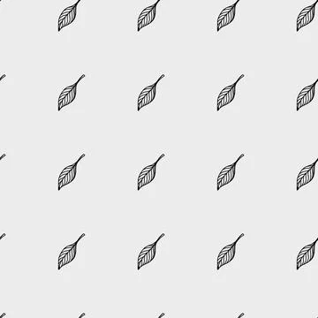 Seamless cherry leaf pattern for fabric and wrapping design in minimalist sty Stock Illustration