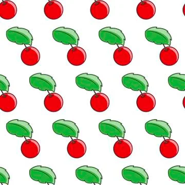 Seamless cherry pattern. Stock-Illustration