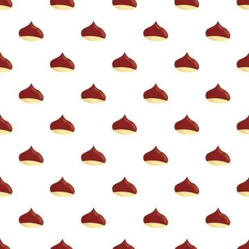 Seamless chestnut pattern repeating autumn food background 스톡 일러스트