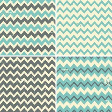 Seamless chevron backgrounds collection Stock Illustration