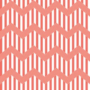 Seamless chevron geometric pattern retro vintage Zigzag lines background Stock Illustration