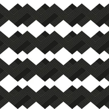 Seamless chevron geometric pattern retro vintage Zigzag lines background Stock Illustration