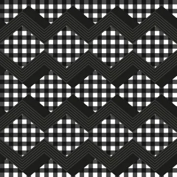 Seamless chevron geometric pattern retro vintage Zigzag lines background Stock Illustration