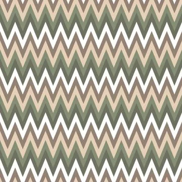 Seamless chevron pattern. Cute green and brawn Christmas palette Stock Illustration