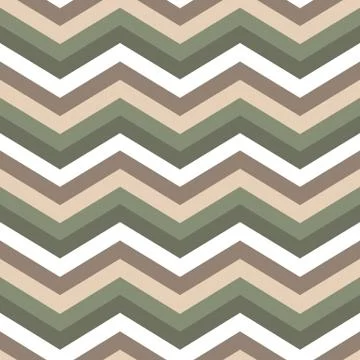 Seamless chevron pattern. Cute green and brawn Christmas palette Stock Illustration