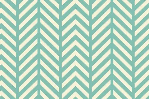 Seamless chevron pattern with mint green and cream stripes Illustrazione stock