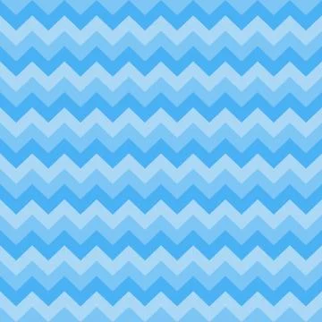 Seamless chevron pattern three blue colors. Vector Stock Illustration