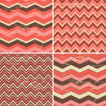 Seamless chevron patterns collection Stock Illustration