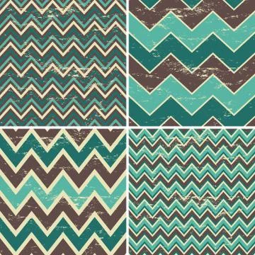 Seamless chevron patterns collection イラスト素材