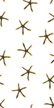 Seamless children's pattern with funny fish and sea animals. Children's textu Illustrazione stock