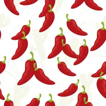 Seamless chili Stock Illustration