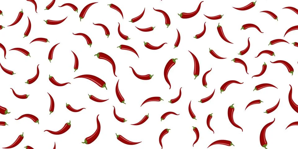 Seamless of chilli peppers Stock Illustration