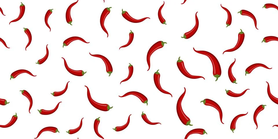 Seamless of chilli peppers Stock Illustration