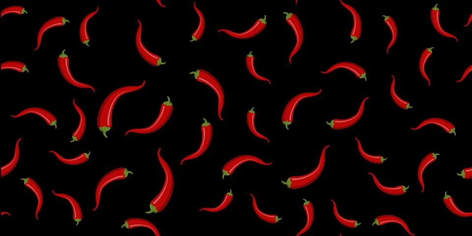 Seamless of chilli peppers Stock Illustration