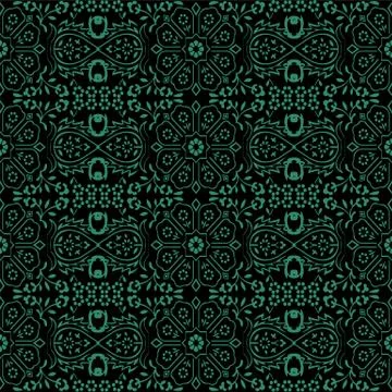 Seamless Chinese Background Star Geometry Cross Flower Stock Illustration