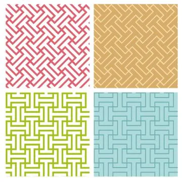 Seamless Chinese brick wall pattern in monochrome イラスト素材