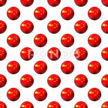 Seamless chinese flag spheres Stock Illustration