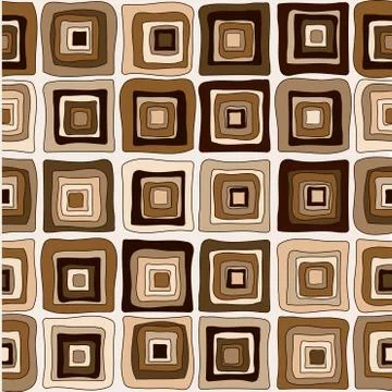 Seamless chocolate brown square pattern Stock Illustration