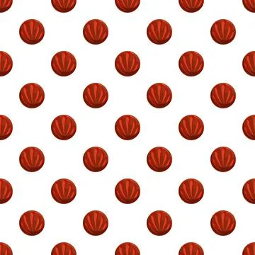 Seamless chocolate candy shell pattern on white background Illustrazione stock