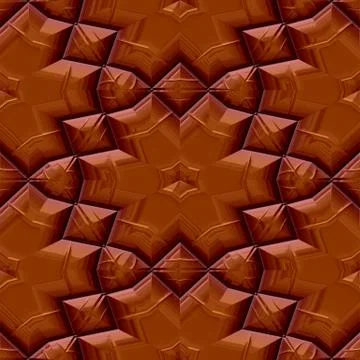 Seamless chocolate floral pattern Stock Illustration