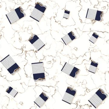 Seamless chocolate pattern with drop shadow Stock Illustration