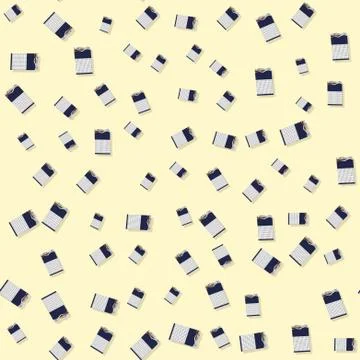 Seamless chocolate pattern on yellow Stock-Illustration