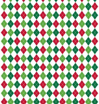 Seamless Christmas Abstract Pattern with Rhombus Isolated on Whi Stock Illustration