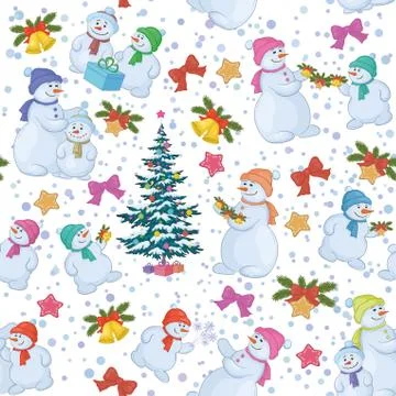 Seamless christmas background Stock Illustration