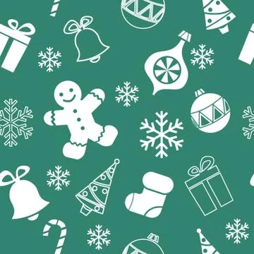 Seamless christmas background Stock Illustration