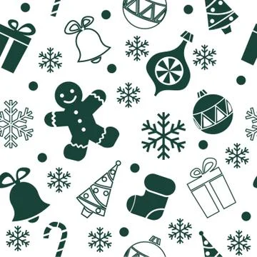 Seamless christmas background Stock Illustration