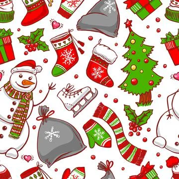 Seamless Christmas background Stock-Illustration