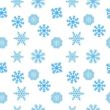 Seamless christmas background with snowflakes. Vector pattern Stock Illustration