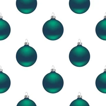 Seamless of christmas balls Stock Illustration