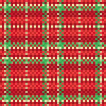 Seamless christmas checkered pattern background. Illustrazione stock
